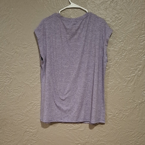 Purple Boxy Muscle Tee Sleeveless Top - Picture 4 of 4